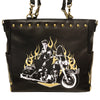 Elvis Motorcycle Flames Tote Bag