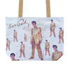 Elvis Repeat Gold Lame Tote Bag