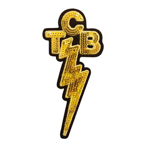 TCB Gold Glitter Straw Travel Tumbler