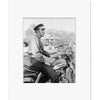 Elvis on Motorcycle Matted Photo