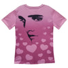 Elvis Presley Hearts Profile Women's Sublimated T-Shirt