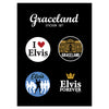 Graceland Elvis Sticker Set