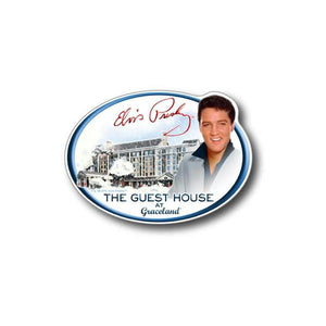 The Guest House At Graceland Christmas Glitter Magnet