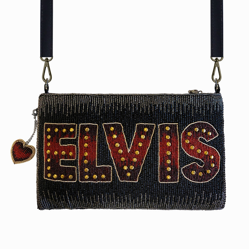 Spotlight On Elvis Presley Womens Convertible Handbag That Can Be Worn 3  Ways & Features Artwork Of Elvis