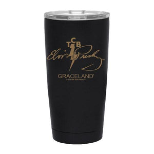 TCB Elvis Presley Signature Black Matte Stainless Steel Tumbler