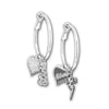Lowell Hays Sterling Silver Plated Hoop Earrings with Interchangeable Charms