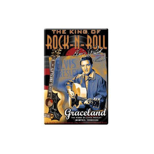 Elvis Presley The King of Rock N Roll Guitar Record Magnet